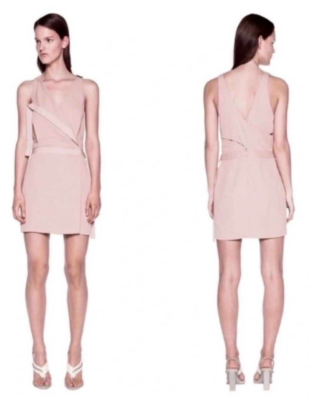 NWT Dion Lee Whitewash Utility Mini Dress Pink